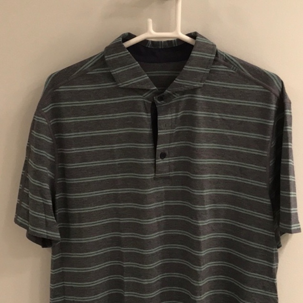 Lululemon polo in green and gray (XL)